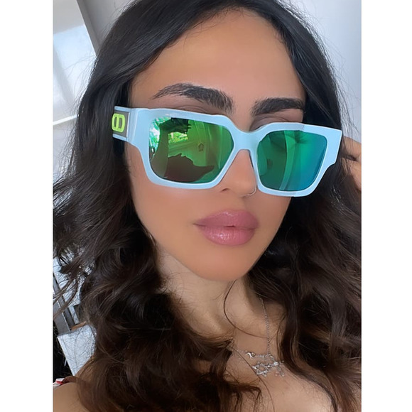 NEW Dior CD SU Sunglasses in Light Blue Green Mirror Lens - Picture 2 of 10